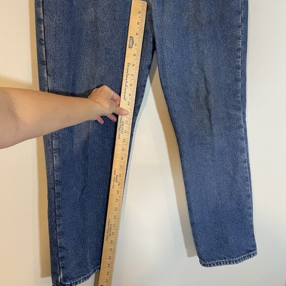 LL Bean Jeans Mens 38x29 Blue Denim Classic Fit Plaid Flannel Lined Relaxed Men - Picture 4 of 9